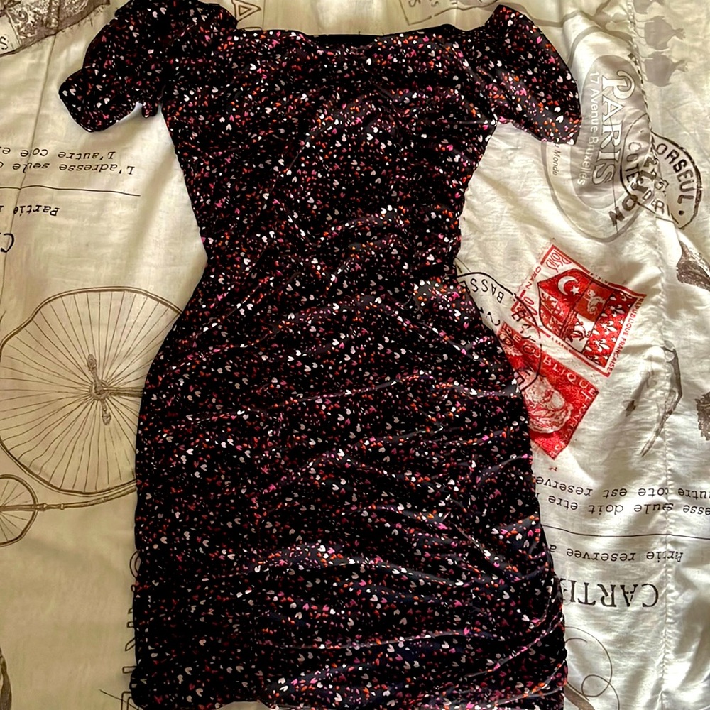 Heart design mini dress